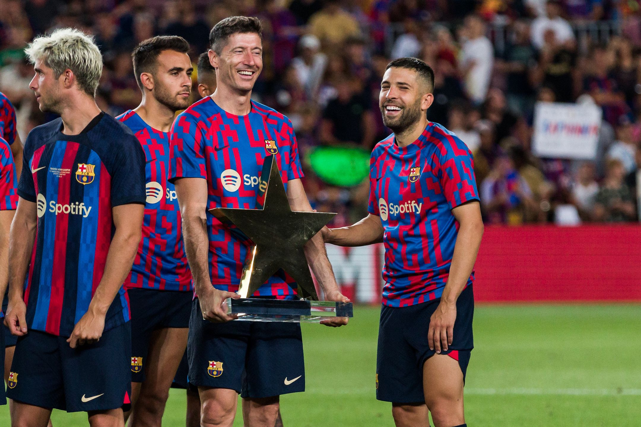 Robert Lewandowski podczas meczu FC Barcelona