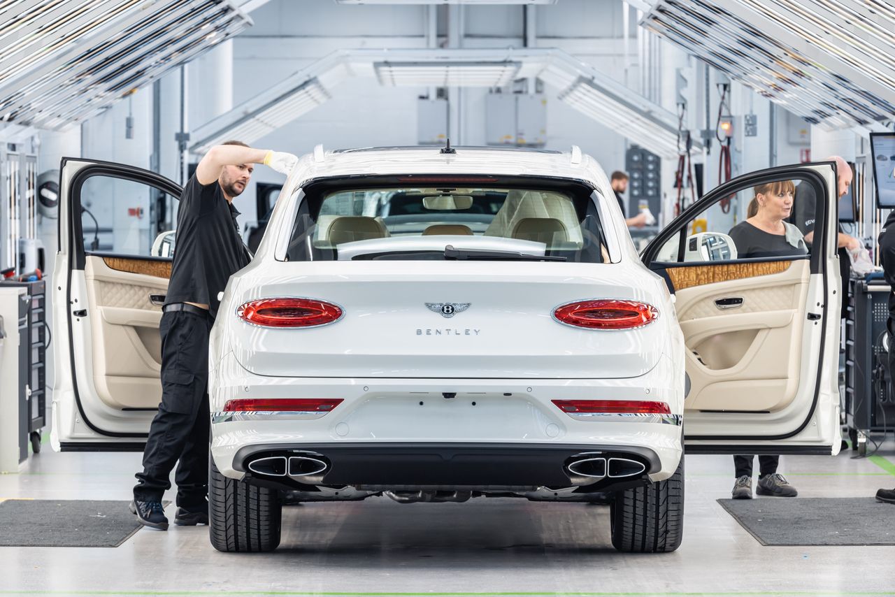 Bentley Bentayga during assembly