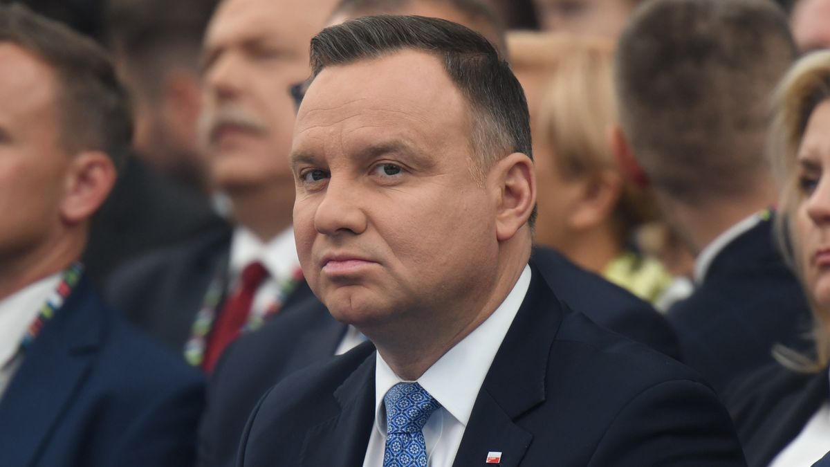 President of Poland, Andrzej Duda, seen at Congress 590 economic forum, in the G2A Arena Exhibition and Congress Centre in Jasionka, near Rzeszow. Congress 590, a two-day event serves as a forum for the exchange of ideas on business, science, politics and legislation to better promote Poland's economic growthOn Monday, 7 October 2019, in Jasionka, Rzeszow, Poland. (Photo by Artur Widak/NurPhoto via Getty Images)