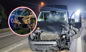 Części wyrzuciło na pobocze. Alkomat pokazał 3 promile