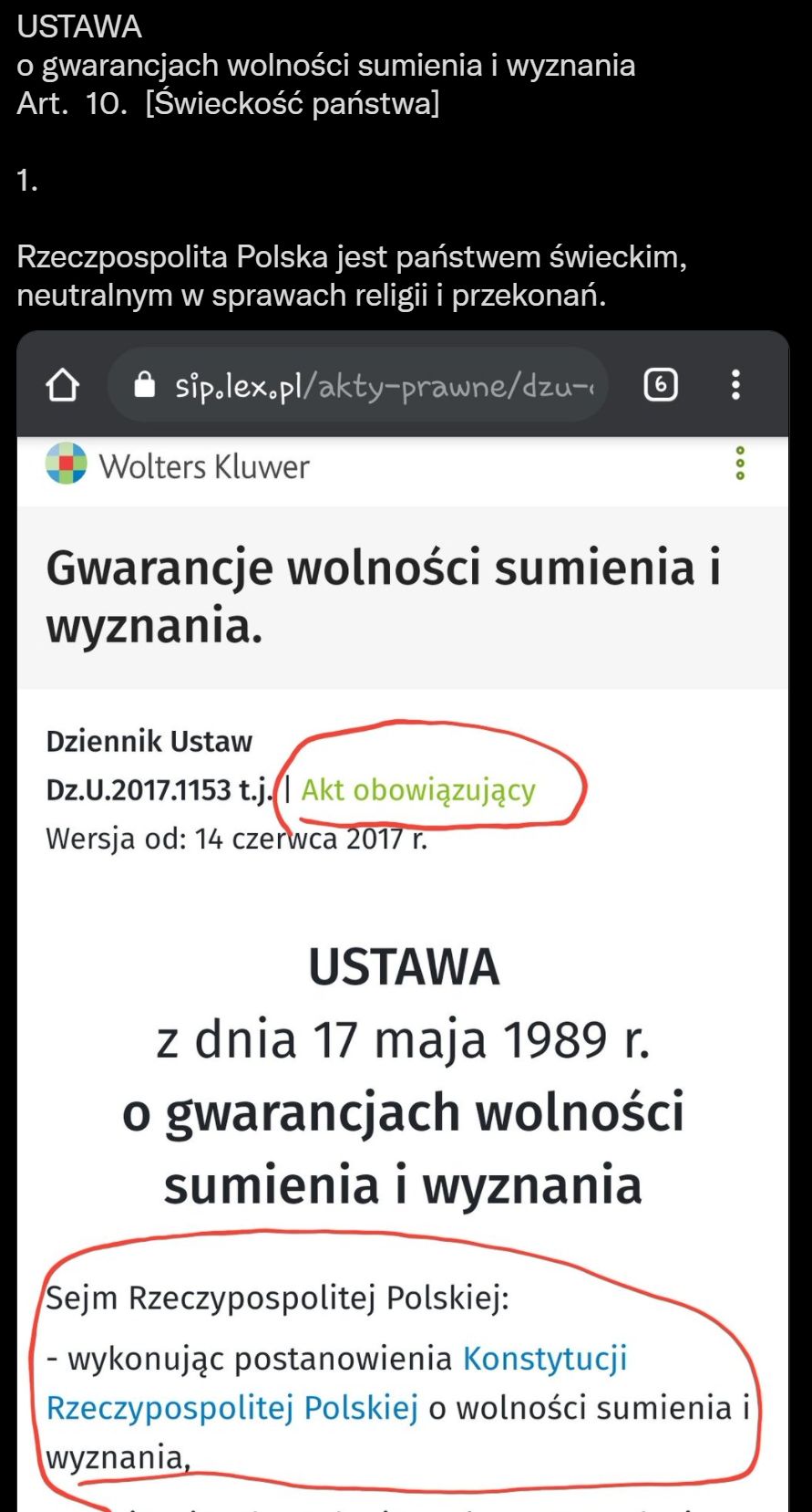 Odpowiedzi na słowa Czarnka