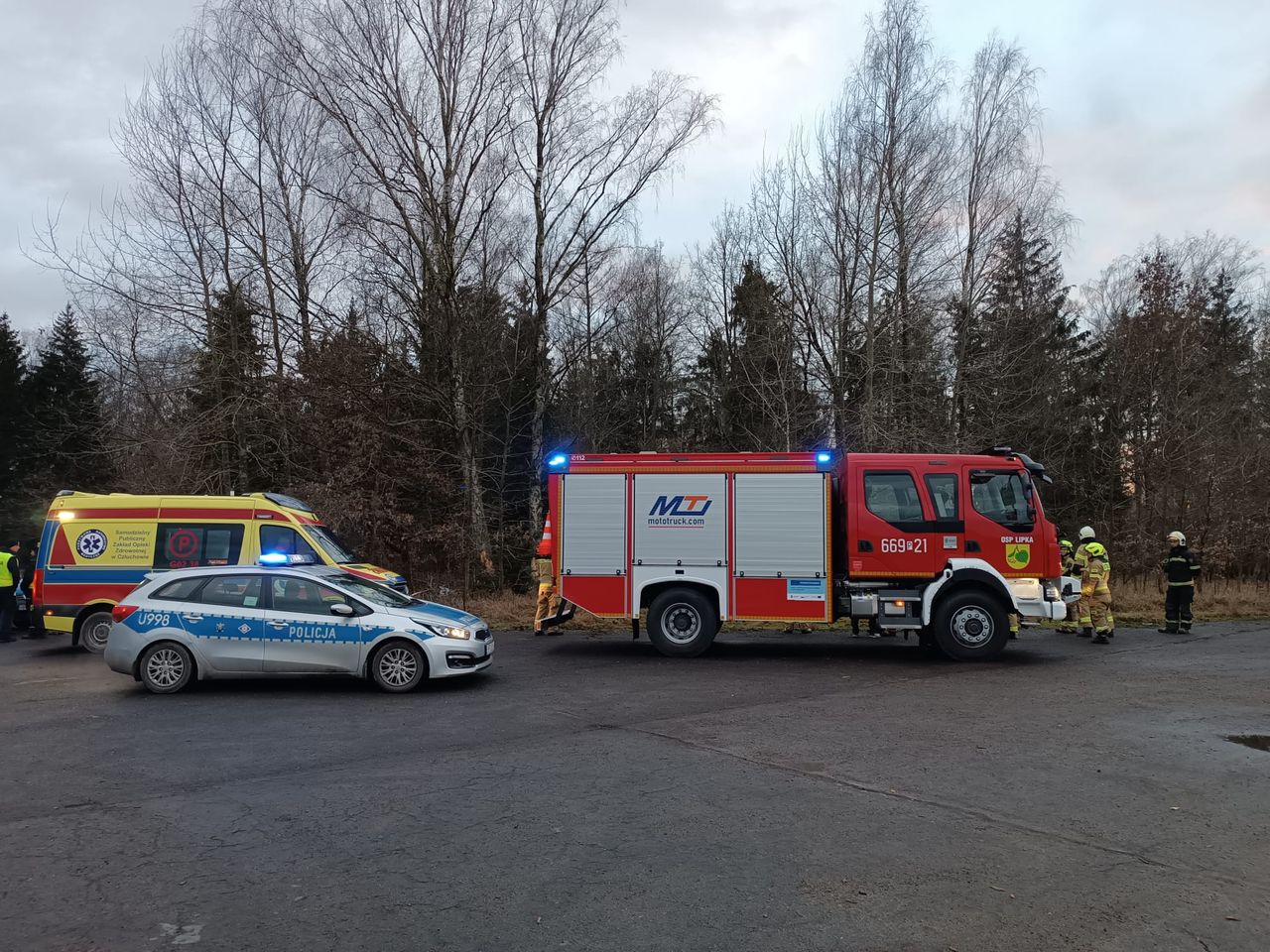 Wypadek na lotnisku w Lipce