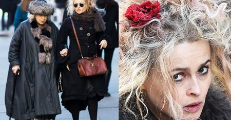 Helena Bonham Carter na spacerze z mamą (ZDJĘCIA)