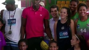 Usain Bolt w brazylijskiej faweli