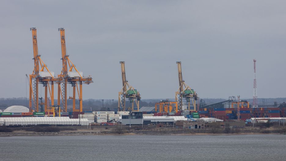 Port w Kłajpedzie na granicy Rosji i Litwy, w kaliningradzkiej eksklawie na Morzu Bałtyckim