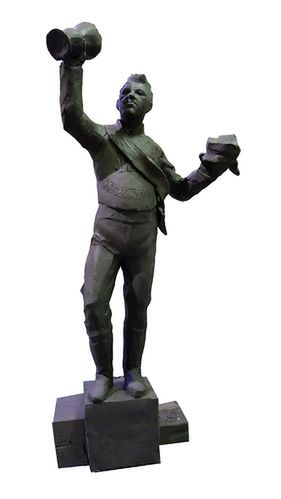 Miniaturka pomnika Edmunda Migosia (fot.: Stal Gorzów)