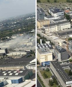 Pożar w Warszawie. Obok lotniska Chopina