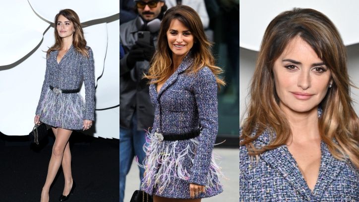 48-letnia Penelope Cruz odsłania zgrabne nogi na pokazie Chanel w Paryżu