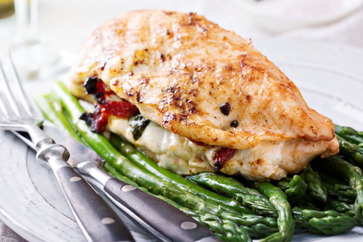 Chicken breast with blue cheese. The perfect combination.