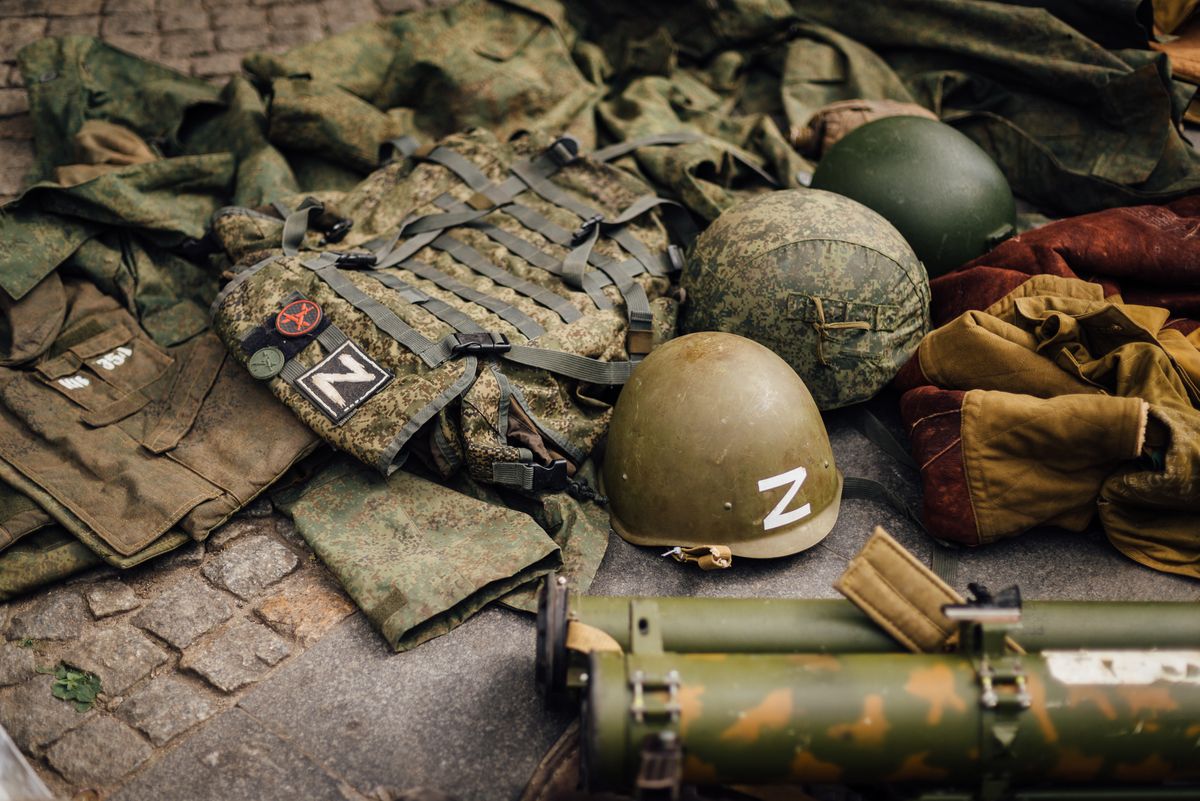 Rosyjskie mundury i sprzęt wojskowy ze znakiem Z