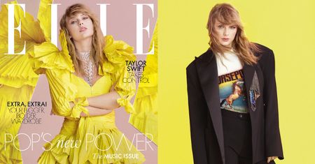 Taylor Swift krzyżuje ramiona w żółtej sukience za 57 tysięcy złotych