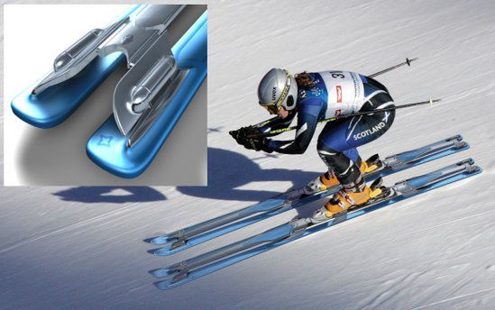 Zjazdowe narty przyszłości? Twin Parabolic Ski koncept