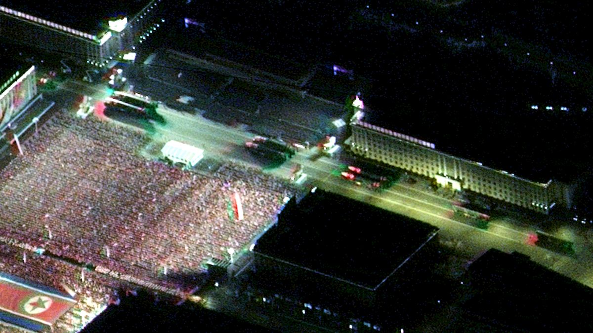 Parada wojskowa w Korei Północnej. Kim Dzong Un pokazał koreańskie rakiety międzykontynentalne. Zdjęcie satelitarne