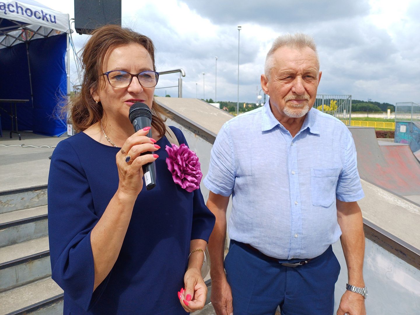 Sołtyski i sołtysów powitali poseł Agata Wojtyszek i Kazimierz Łebek, prezes Stowarzyszenia Sołtysów Ziemi Kieleckiej,