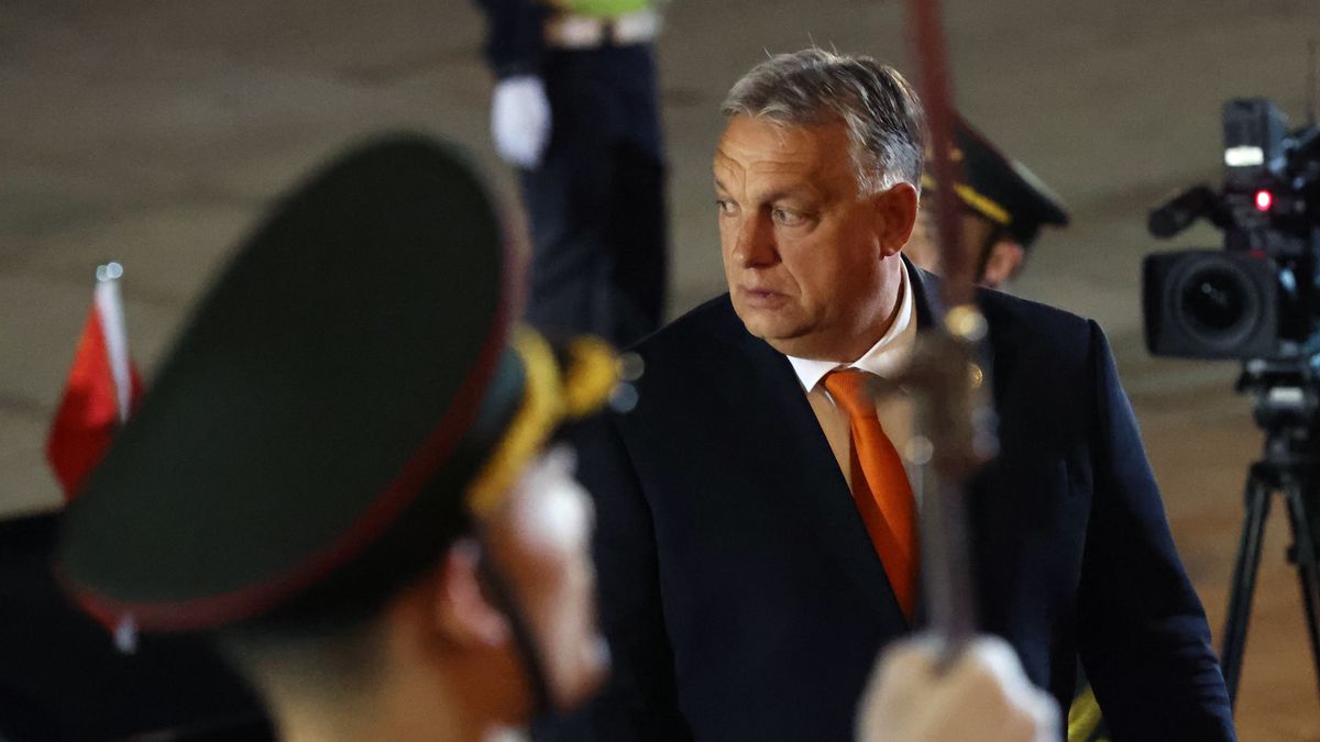 BEIJING, CHINA - OCTOBER 17: Hungarian President Viktor Orban arrives to the Palace of People's Congresses during the Third Belt and Road Forum on October 17, 2023 in Beijing, China. President of Russia Putin and other leaders gathered at the Belt and Road forum, hosted by the Chinese Government. (Photo by Contributor/Getty Images)