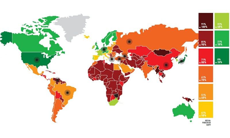 W tych krajach piraci kradną na potęgę. A Polska?