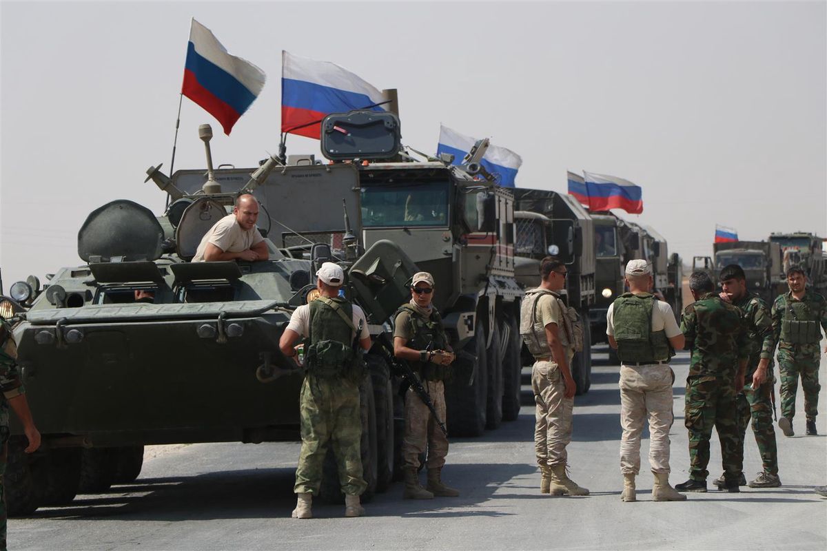 Rosyjskie oddziały w syryjskim mieście Kamisli
