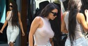 Kim Kardashian bez biustonosza w przeźroczystym body… (ZDJĘCIA)