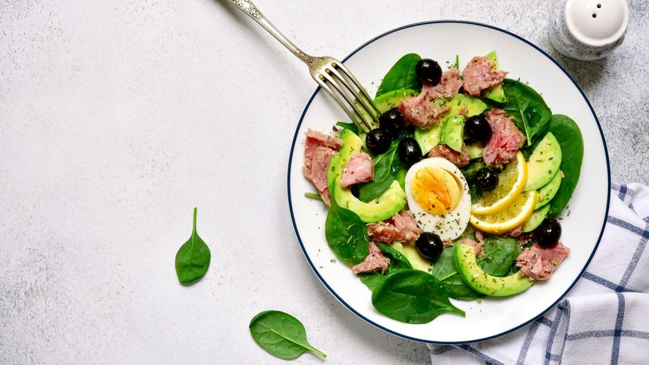 Avocado spinach salad with tuna, boiled eggs and olive oil on a plate over light slate, stone or concrete background.Top view.
tuna, fish, mackerel, avocado, salad, appetizer, spinach, fillet, piece, mediterranean, vegetable, vegetarian, paleo, menu, leaf, avocado, baby, spinach, green, black, olive, egg, dry, herb, meatless, sea, food, eat, meal, recipe, dish, dinner, diet, healthy, organic, delicious, gourmet, lemon, citrus, oil, above, overhead, flat, lay, above, slate, cooked, prepared, tuna, fish, mackerel, avocado, salad, appetizer, spinach, fillet, piece, mediterranean, vegetable, vegetarian, paleo, menu, leaf, baby, green, black, olive, egg, dry, herb, meatless, sea, food, eat, meal, recipe, dish, dinner, diet, healthy, organic, delicious, gourmet, lemon, citrus, oil, above, overhead, flat, lay, slate, cooked, prepared