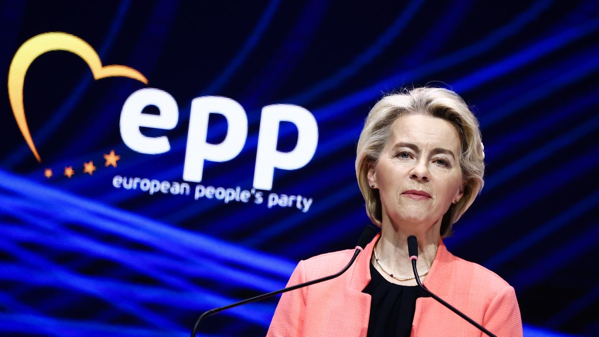 President of the European Commission Ursula von der Leyen speaks during the 16th European Economic Congress at the International Congress Centre in Katowice, Poland on May 07, 2024. (Photo by Beata Zawrzel/NurPhoto via Getty Images)