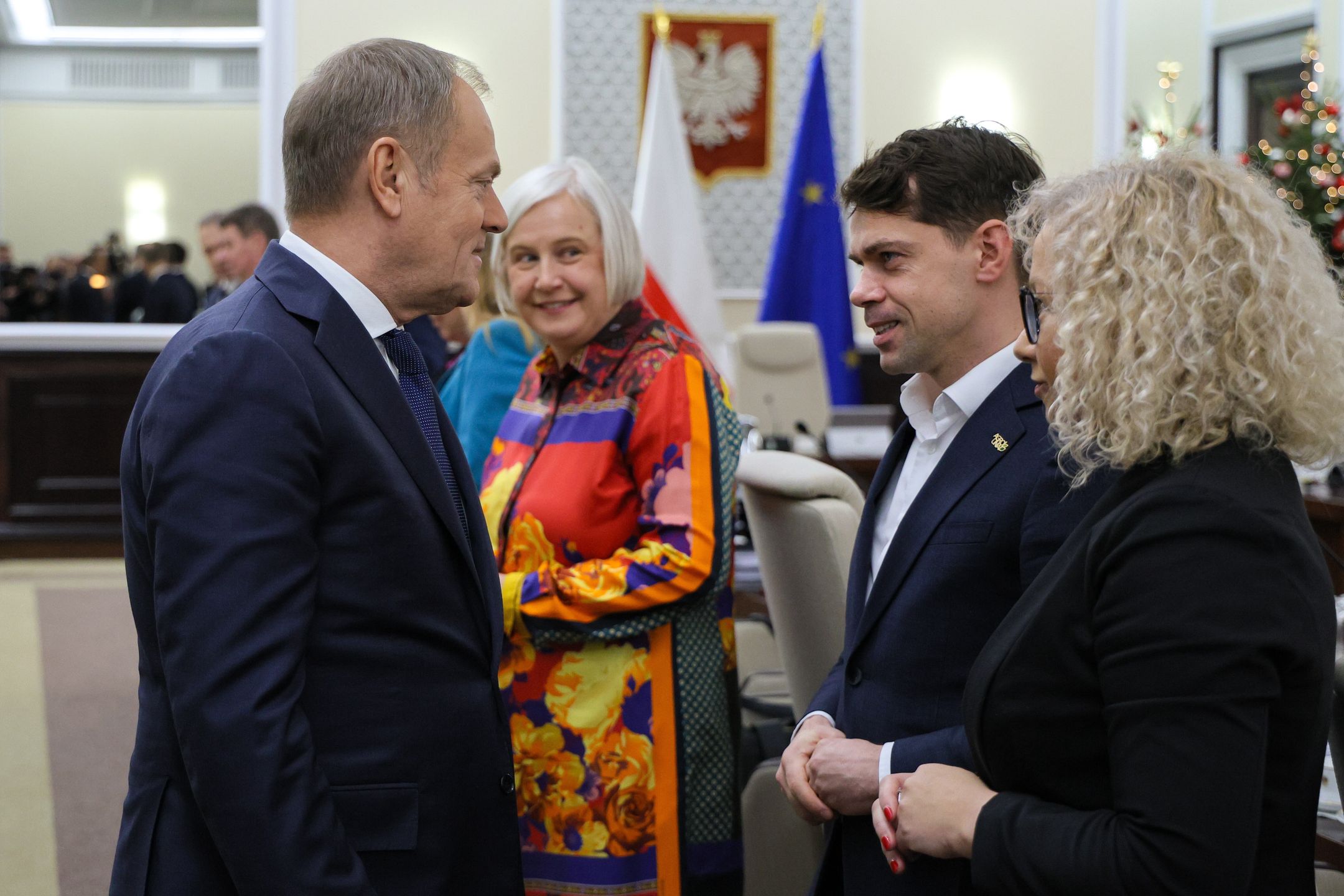 Michał Kołodziejczak podczas posiedzenia rządu
