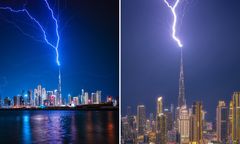 Spektakularne nagranie z Dubaju. Piorun uderzył w Burdż Chalifę