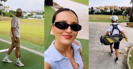 Marina Łuczenko relacjonuje rodzinny czas z mężem i synem na polu golfowym. Tacy to pożyją?