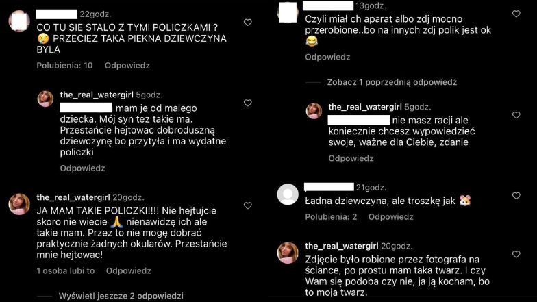 Dominika "Wodzianka" Zasiewska odpowiada na komentarze internautów