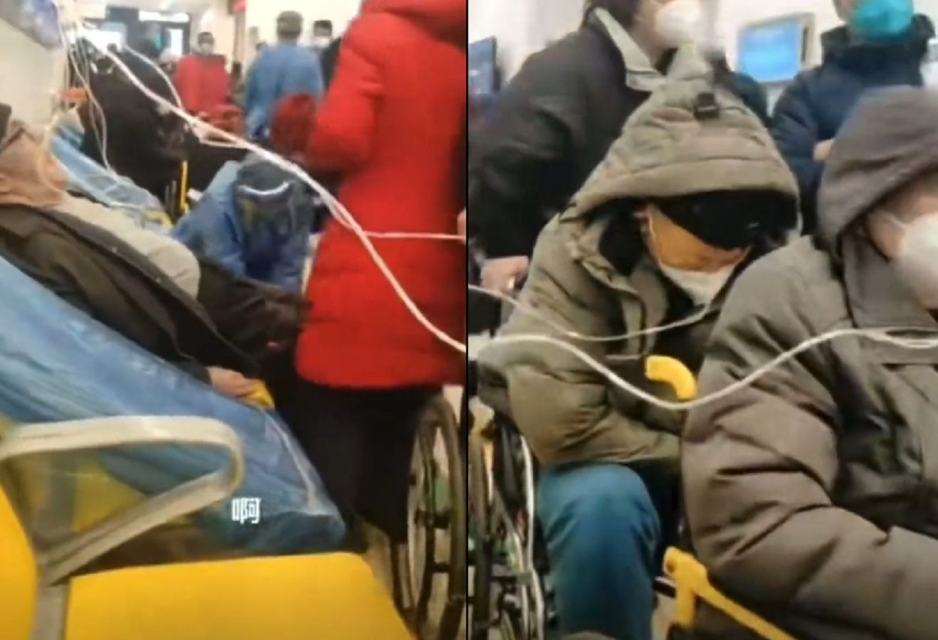 Nagrania z chińskich szpitali. Zwłoki leżą obok pacjentów w poczekalni