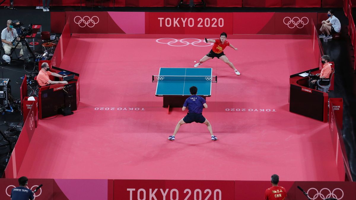 PAP/EPA / HEDAYATULLAH AMID / Na zdjęciu: mecz Fan Zhendong - Yun-Ju Lin