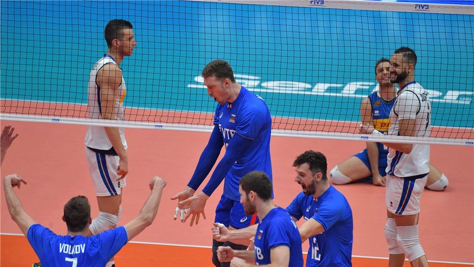 Materiały prasowe / FIVB / Na zdjęciu: radość siatkarzy reprezentacji Rosji