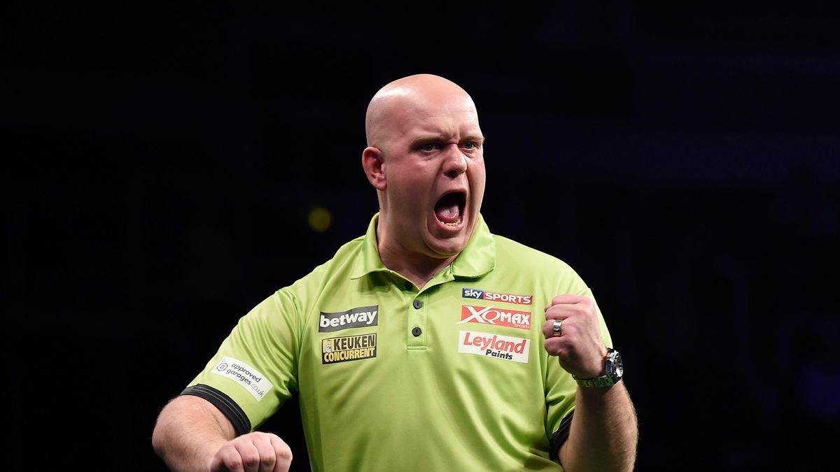 Michael van Gerwen na turnieju Premier League Darts w Belfaście 