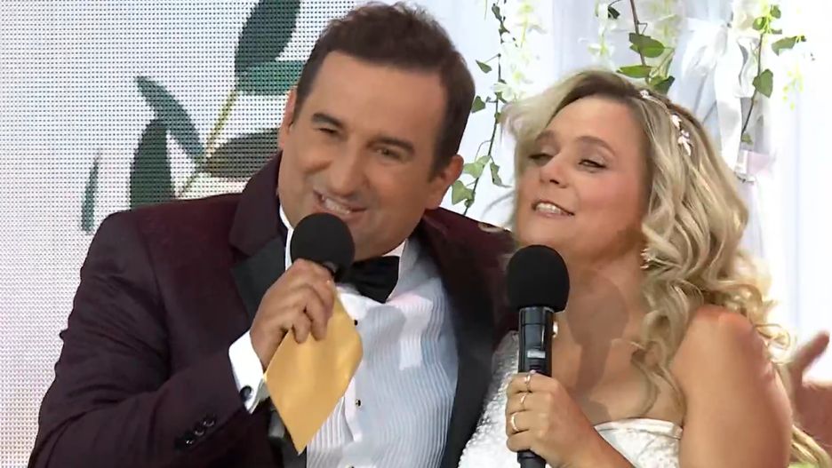 Misiek Koterski i Olga Łasak odegrali ślubną scenkę o 800+