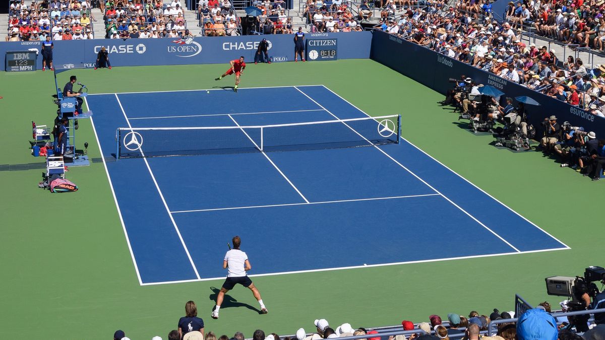Mecz tenisowy w czasie turnieju US Open