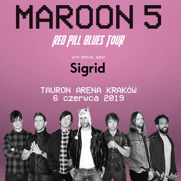 Maroon 5 wyruszają w międzynarodową trasę koncertową. W 2019 r. zagrają w Krakowie