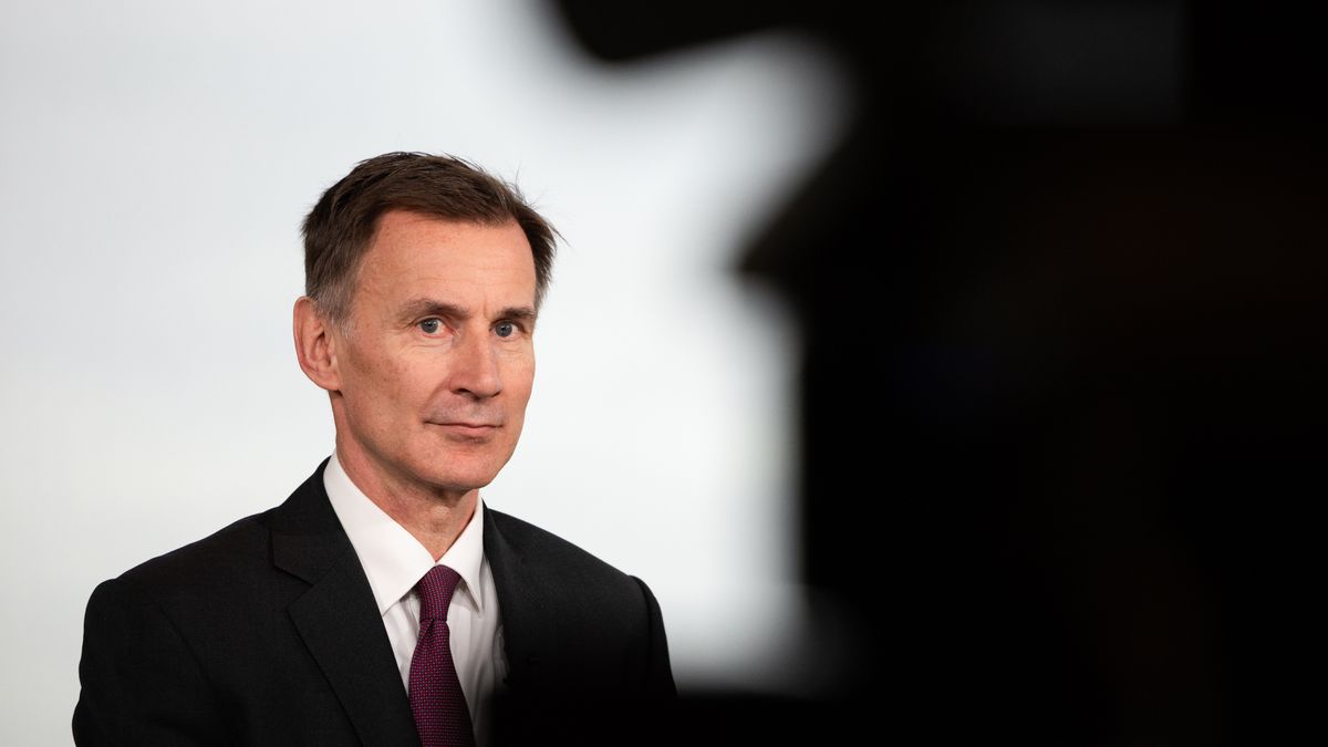 Jeremy Hunt, UK chancellor of the exchequer, during a Bloomberg Television interview in London, UK, on Friday, Jan. 27, 2023. Hunt dismissed calls for tax cuts, warning that sound money must come first as he argued that Brexit will drive economic growth. Photographer: Chris Ratcliffe/Bloomberg via Getty Images