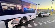 Żary: Zderzenie autobusu i Audi. Kierowca osobówki był pijany