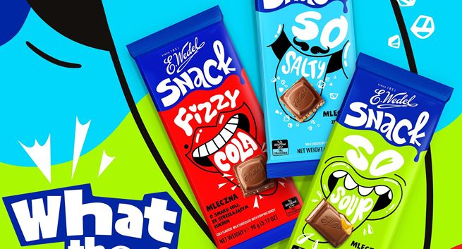 Wedel reklamuje czekolady Snack