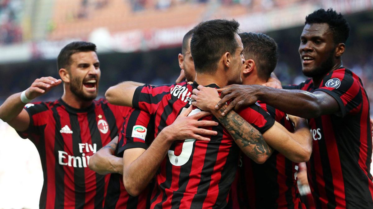 Radość piłkarzy AC Milan po zdobyciu gola