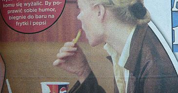 Tamara Arciuch pożera fast foody