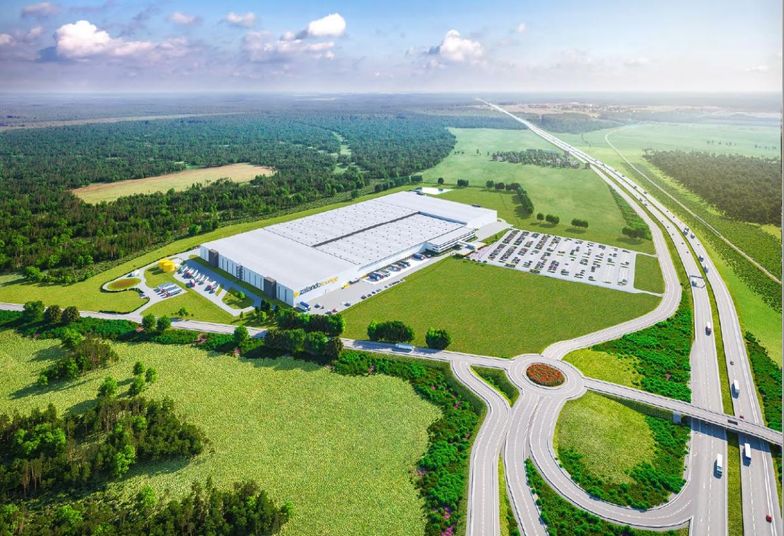 Wizualizacja nowego centrum Zalando pod Olsztynkiem