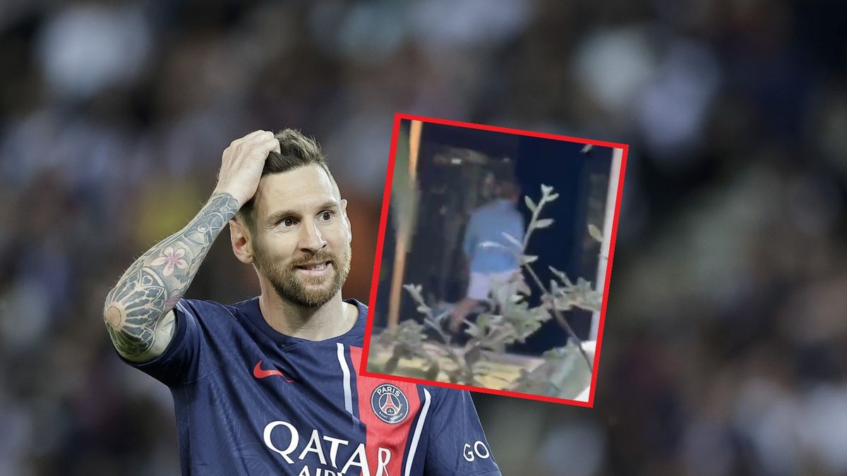 Lionel Messi i jego ojciec (w ramce)
