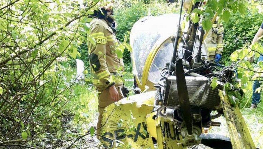 Rybnik. Pilot wiatrakowca może mówić o ogromnym szczęściu.