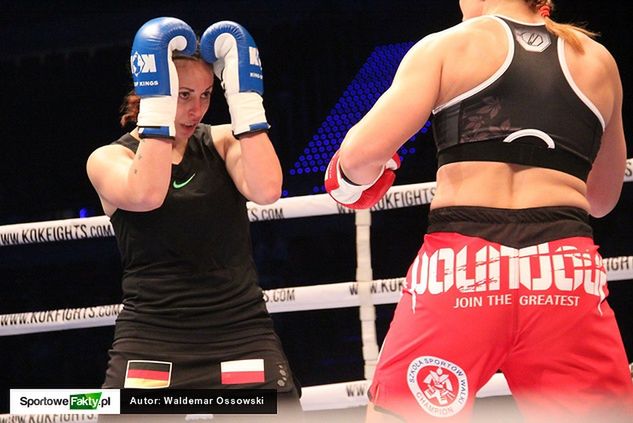 Daria Albers podczas pojedynku na gali KOK WGP w Gdańsku