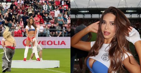 Blanka zrobiła SHOW na charytatywnym Meczu Gwiazd. Piosenkarka w niebieskim biustonoszu zagrzewała piłkarzy do gry. Stylowa?