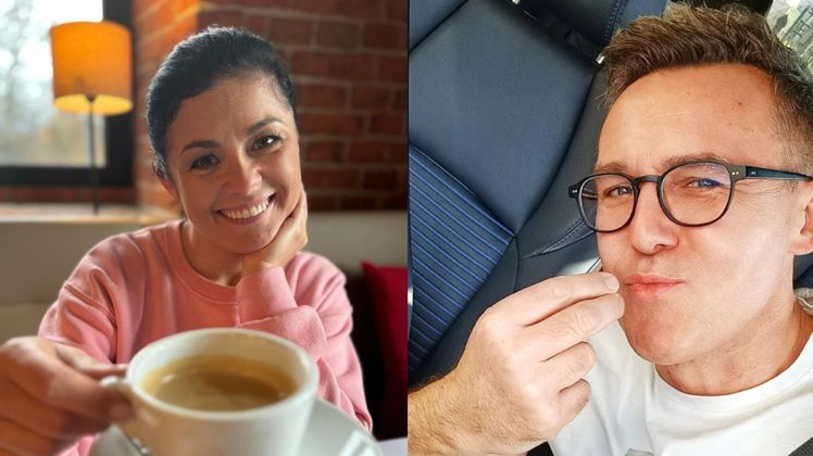 Maciej Kurzajewski odwiedził Katarzynę Cichopek na planie serialu