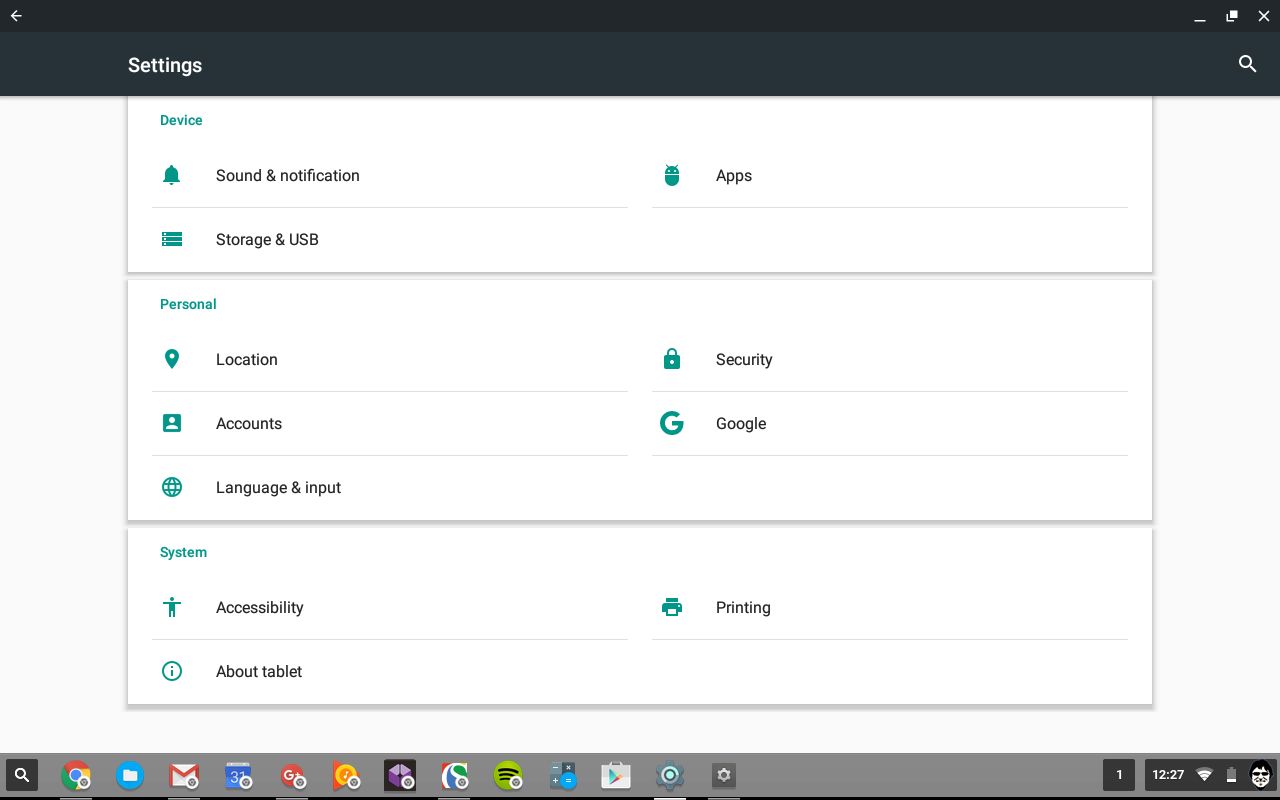 Ustawienia Androida w ChromeOS-ie (źródło: chromestory.com)