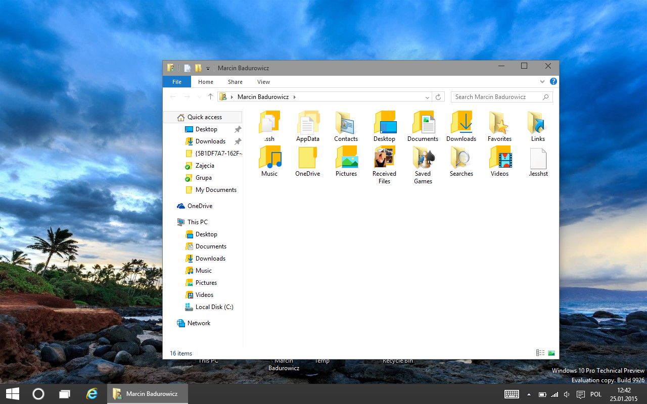 Gorące uwagi z Windows 10 Technical Preview (wersja 9926, styczeń 2015)