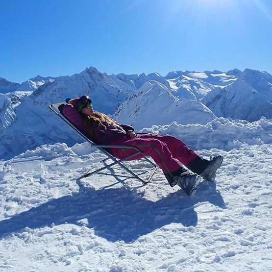 Dorota Naruszewicz na nartach we Włoszech