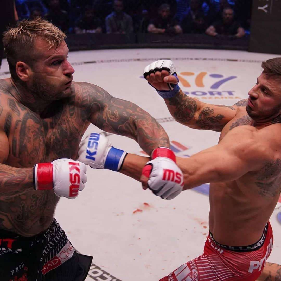Erko Jun pokonuje Popka -  fot. Instagram ksw_mma